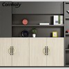 Coinkoly 10 Pack Black Brushed Gold Cabinet Pulls 5 Inch(128MM)