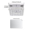 YPQXYHDA Dimmable Square Crystal Chandelier LED Mini Ceiling Light with