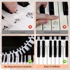 Piano Key Labels,61 Key Piano Keyboard Stickers for Beginner,Easy Install