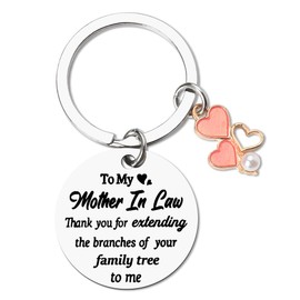 Mothers Day Gifts for Mother in Law Birthday Gifts for Mother of the Bride Gifts from Groom Bride Mother in Law Thank You Keychain Gift Engraved