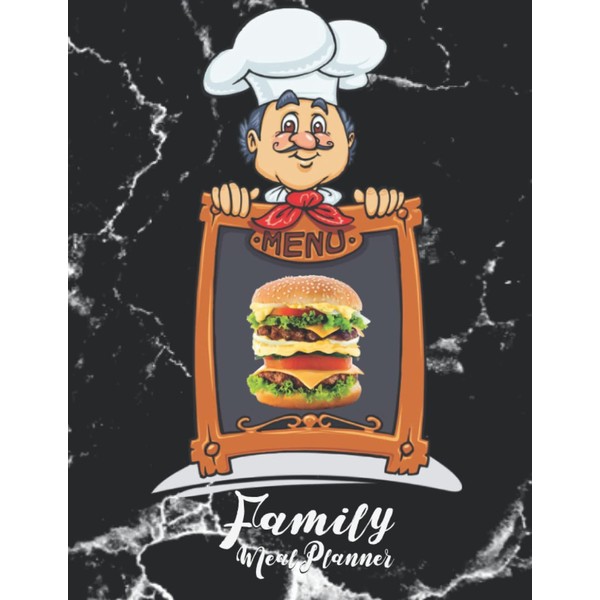 Family Meal Planner: Weekly Menu and Grocery List Organizer for
