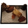 ICNBUYS Zen Garden with Boat Bridge Japanese Censers Set with