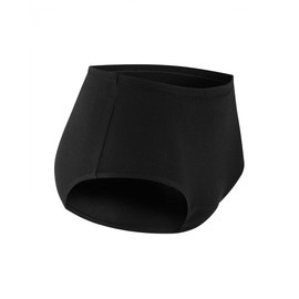 PROTECHDRY Women Washable Cotton Pants for Urinary Incontinence with Front Absorbent Area (Black, XXL)