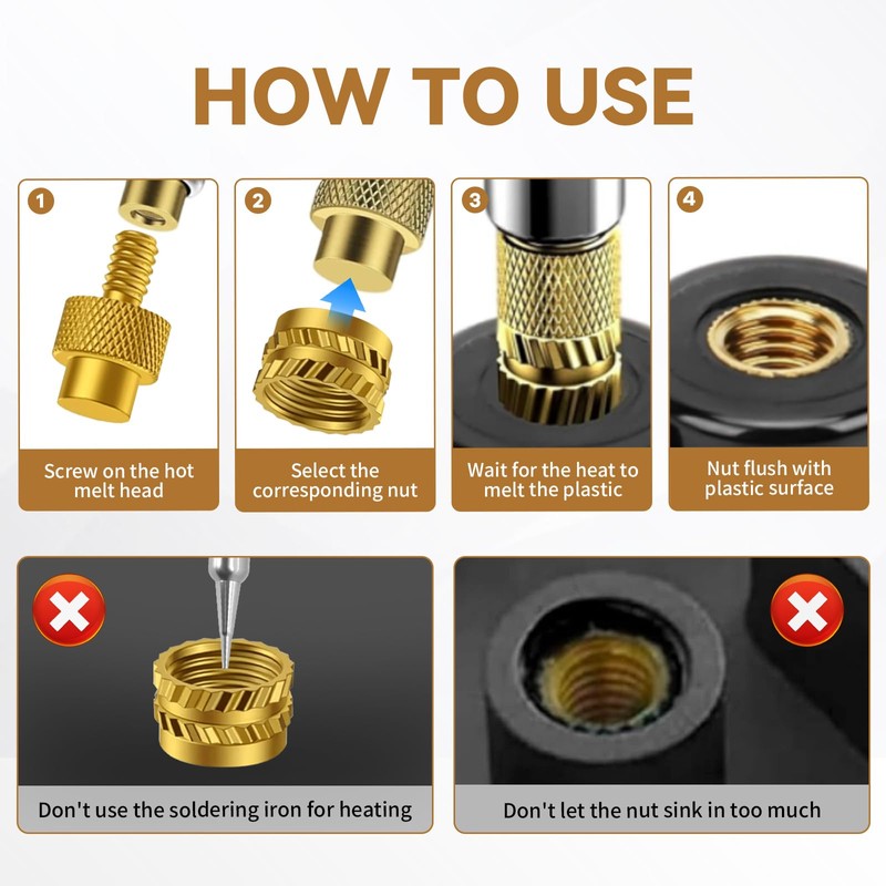 Threaded Inserts, Soldering Tips Set, Soldering Tips, Threaded Insert, Melting