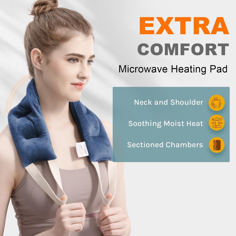 uncn Heating Pad for Neck Shoulders and Back Microwavable Wrap