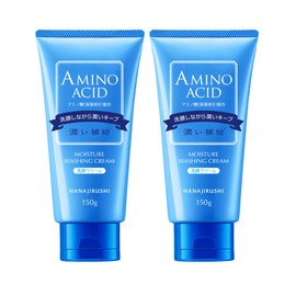 Set of 2 Hanajiru Amino Acid Formulated Dense Foam, Moisturizing Facial Cleansing Cream, 5.3 oz (150 g), Moist Facial Cleansing Foam, Pore Care, Exfoliating, Fragrance-free, Alcohol Free, Unisex
