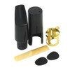 Tenor Sax Saxophone Mouthpiece Plastic with Cap Metal Buckle Reed
