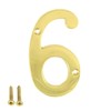 ZW Hardware A200 2 Inch Brass Bright Brass House Number