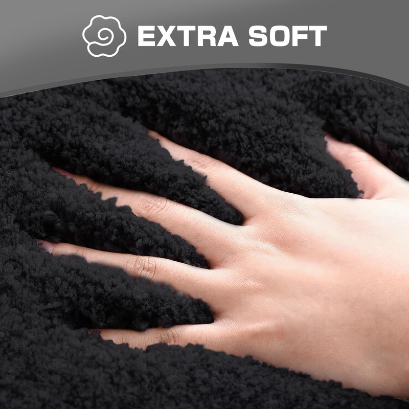 wyewye Microfibre Bath Mat, 2cm Super Thick, Super Absorbent Bathroom