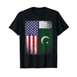 Pakistan Usa T-shirt Pakistani American Flag Pride
