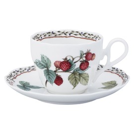 Noritake T97887/4911 Noritake Cup & Saucer (For Both Coffee/Tea), 8.5 fl oz (250 cc), Orchard Garden, Microwavable, Bone China