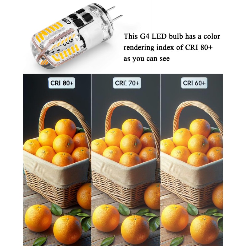 10 Pack G4 LED Bulb 12V AC/DC, JC Bi-Pin Base