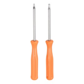 HARFINGTON 2pcs Torx Screwdriver T8H T10H 4" Length Carbon Steel Non-Magnetic Security Star 6 Point Head Precision Screw Driver with Non-slip Handle for Appliances Repair Improvement