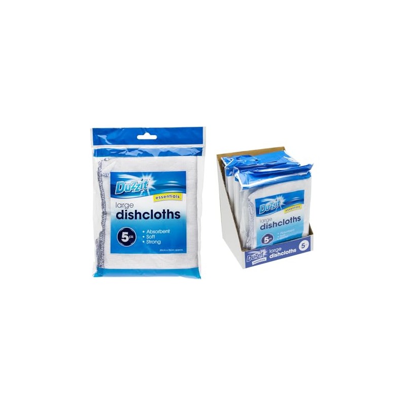Duzzit Large dishcloths 5pk, 23.8 x 16.6 x 3 cm