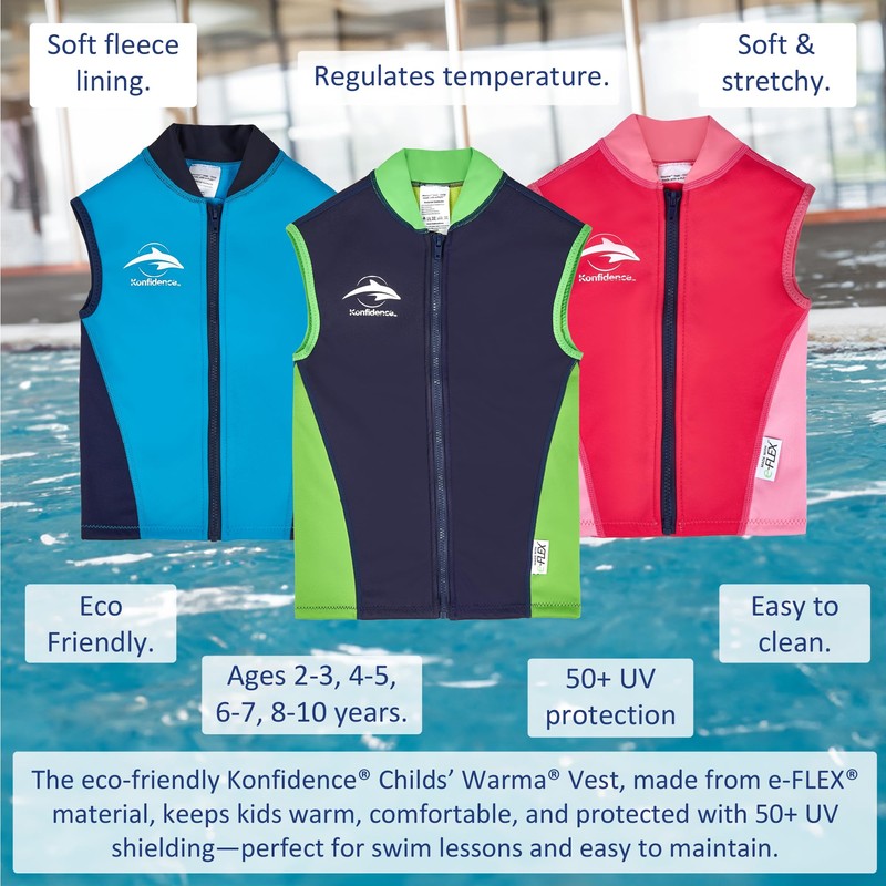 Konfidence Warma Kids Wetsuit Top - UV Protection Rash Vest