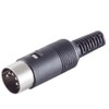 1aTTack.de 5 x 5-Pin DIN Diode Plug, High-Quality Plug for Audio Devices, Robust Design, Nickel-Plated Contacts, Perfect for HiFi Music Systems, Studio Equipment