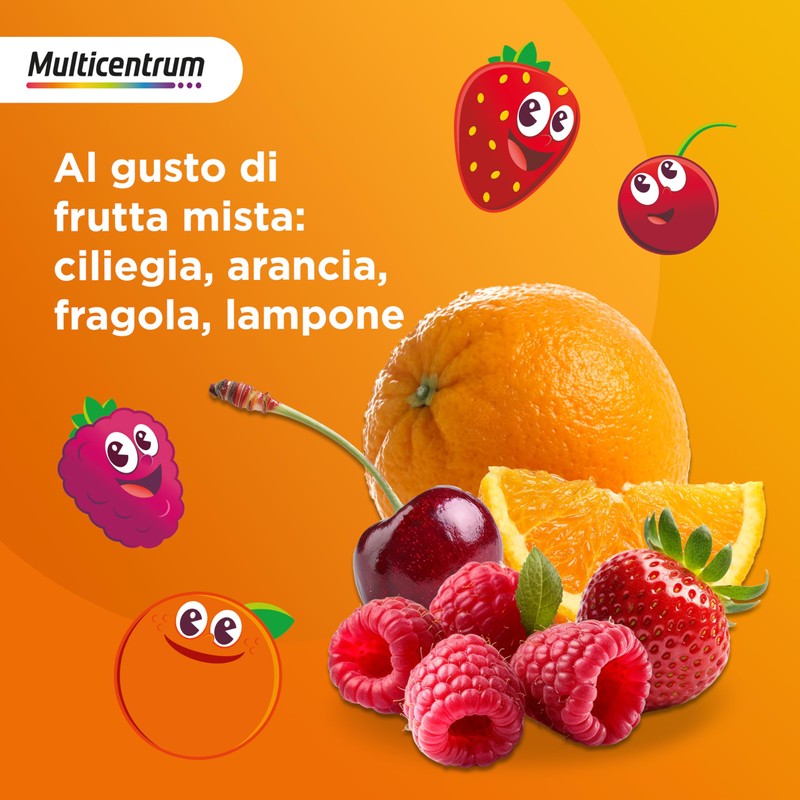 Multicentrum Vitagummy Integratore Alimentare di Vitamine e Minerali Formulato per