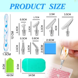 MLGDA ダイヤモンドペインティングペンキット ステンレススチールメタルペンチップキット 34本 ダイヤモンドアートペン 5Dダイヤモンドペインティングツール DIY5Dダイヤモンドペインティング用