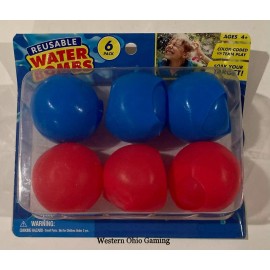 Best Brands Water Bombs 6 Pack Reusable NEW Red Blue