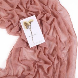 SAJOO Dusty Blush Cheesecloth Table Runner 10ft Gauze Table Runner for Decor Valentines 35x120 Inches Rustic Boho Cheese Cloth for Wedding Baby Bridal Shower Party