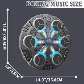 Taeku Music Boxing Machine, Children's Smart Boxing Machine with LED Wall Mounted Boxing Target Training Punch Equipment with Gloves for Home (Large)