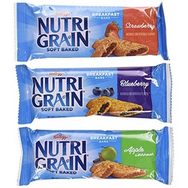 Nutri-Grain Cereal Bar, Variety Pack/32 Strawberry/32 Blueberry/32 Apple Cinnamon, 1.3 oz Bars (Pack of 96)