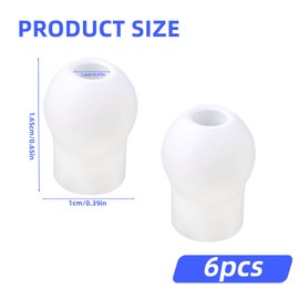 6pcs Stethoscope Ear Pieces Compatible with MDF & EKO & ADC, Superior Comfort & Noise Reduction Earbuds Silicone Earplugs Stethoscope Ear Tips Replacement for Nurses Doctors Gifts (White)