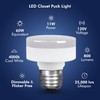 Xtricity LED Puck Light Bulb, E26 Bulb Base, Dimmable, Flat