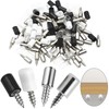 Pack of 80 Shelf Brackets, Shelf Holder, Shelf Brackets, Self-Tapping