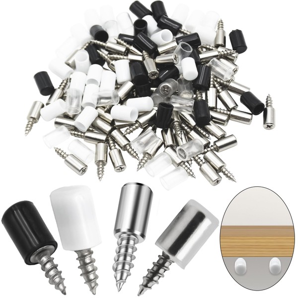 Pack of 80 Shelf Brackets, Shelf Holder, Shelf Brackets, Self-Tapping