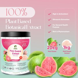 Pink Guava (Psidium guajava) 20:1 Standardized Extract Powder | Natural Flavor & Color | Non GMO | Pure Extraction (7Ounce (200g))