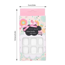 24 Piezas Uñas Postizas de Color Sólido, Puntas de Uñas Artificiales para Uñas Postizas Cuadradas Cortas, Uñas de Decoración de Pies de Salón para Mujeres y Niñas (F150)