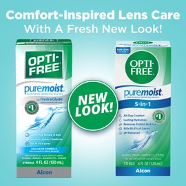 Opti-free Puremoist Multi-Purpose Contact Lens Cleaning and Disinfecting Solution, 4 Fl Oz