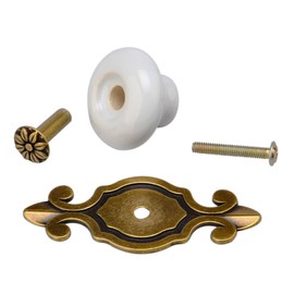 Beautiful Life 10 Piece Cabinet Handles, Door Knobs, Furniture Knobs, Furniture Knobs, Furniture Knobs, Ceramic (White)