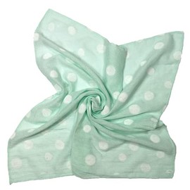 Shanlin Unisex Cotton Square Bandanas Scarves 24x24 (DotsBig-Green)