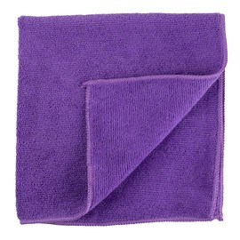 Restaurantware Clean Tek Professional 16 x 16 Inch Cleaning Cloths 10 Lint Free Microfiber Towels - Highly Absorbent Non Abrasive Purple Microfiber Cleaning Rags Reusable For All Purpose Use