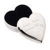 Beautifully Engraved With Your Own Handwriting Silver Heart Shaped Trinket