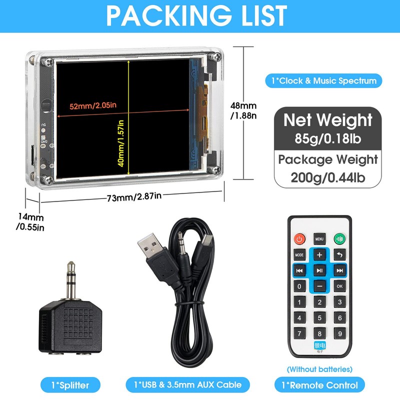 Digital Clock - Mic Line Sound Level Meter Clock Stereo