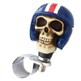 Arenbel Car Suicide Spinner Booster Knob Skull Knight Style Steering Wheel Turning Control Grip Handle Fit Most Agricultural Tractors Forklifts Lawn Mowers Boats, Blue