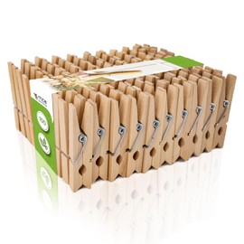 Wooden Clothes Pegs A00154025 Natural Birch Wood 45 mm Pack of 100 45 mm