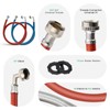 Watflow Stainless Steel Washing Machine Hoses with 90 Degree Elbow,