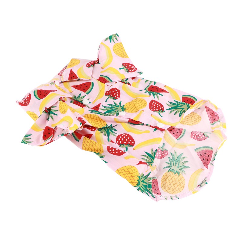 Dog Fruit Print Shirt Breathable Cool Fashionable Cute Pet Clothes