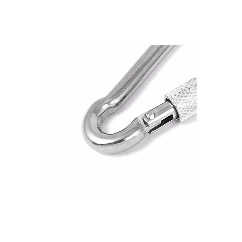 Wideskall® 3.5" Heavy Duty Metal Screw Lock Carabiner Hook Snap