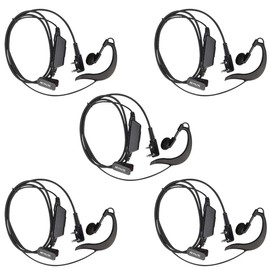 Retevis RT18 - Auriculares para walkie talkies con micrófono, gancho para oreja en forma de G, para RT22 RT68 RT21 H-777 RT86 RB26 RB89, compatibles con BAOFENG UV-5R Arcshell pxton radio de 2 vías,