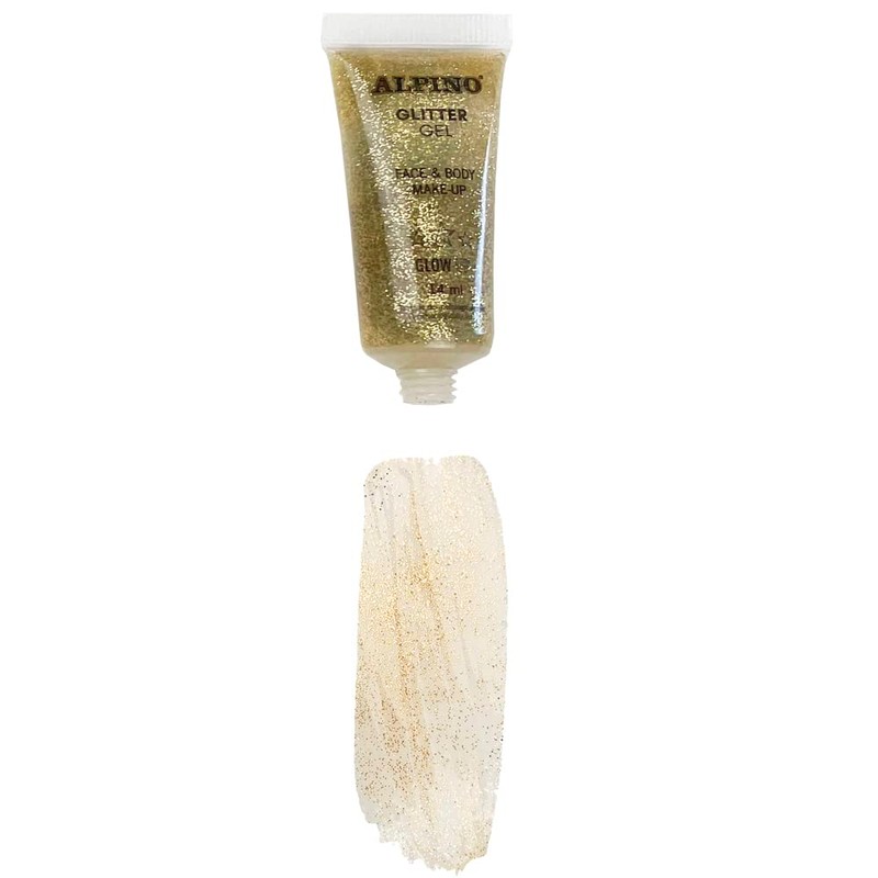Glitter Gel Alpino Fiesta Gold Format Unicolour Pack of 6