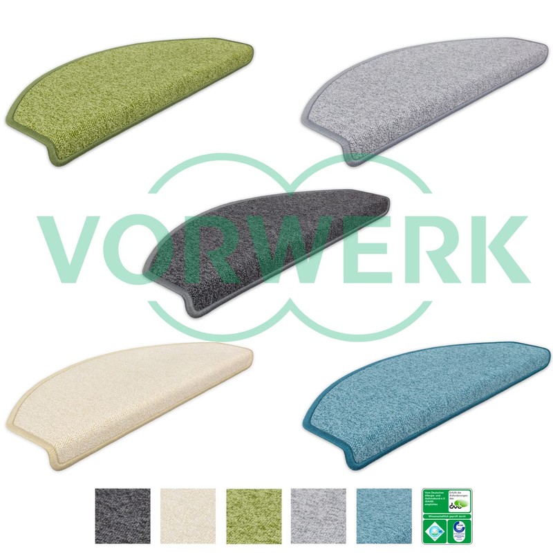 Kettelservice-Metzker Vorwerk Durango Stair Mat Semicircular Green 1 Piece