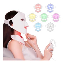 Máscara De Belleza Terapia Facial Con Luz Led De 7 Colores                                                                                            