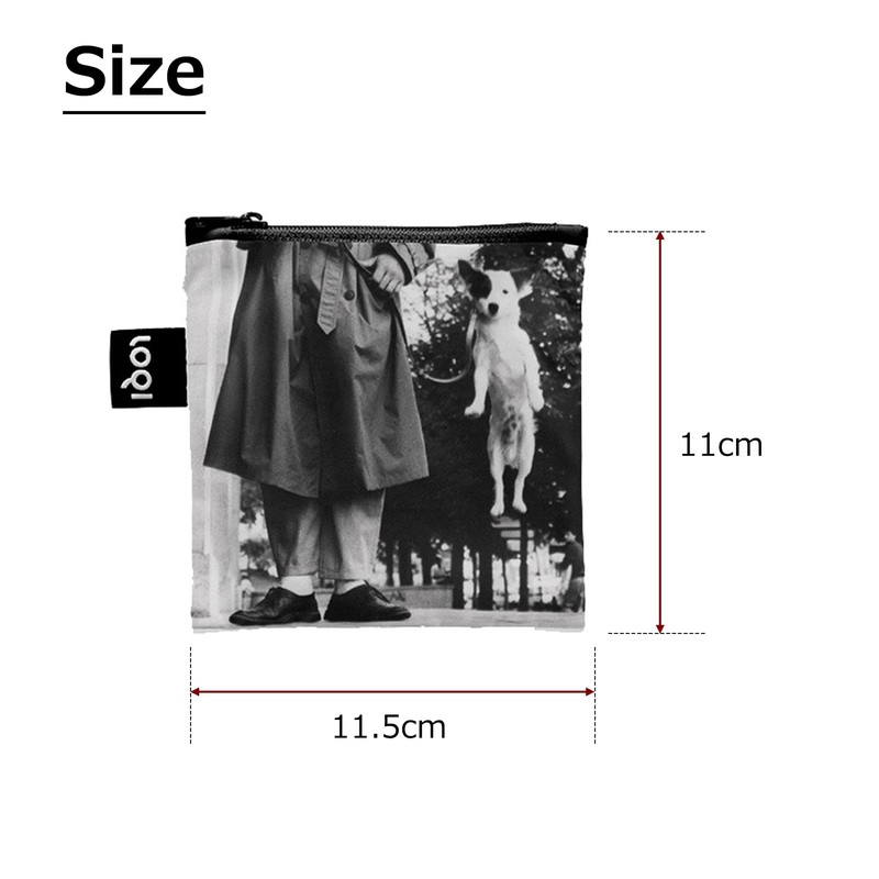 LOQI Elliott Erwitt - Dog Jumping Recycled Bag,Black/White