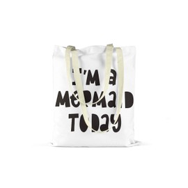 Le Jardin du Lin Bedruckte Einkaufstasche, Wiederverwendbare, Tasche, Faltbar, Stofftasche mit Zwei Langen Henkeln, Größe: 48x55 Cm