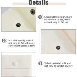 8Pcs Velvet Jewelry Pouches with Snap Button,Velvet Jewelry Pouch Jewelry Gift Bags with Snap Button,Jewelry Pouch Bags Velvet Jewelry Bag with Snap Button,Velvet Jewelry Storage Bags Gift Bag,10x10cm